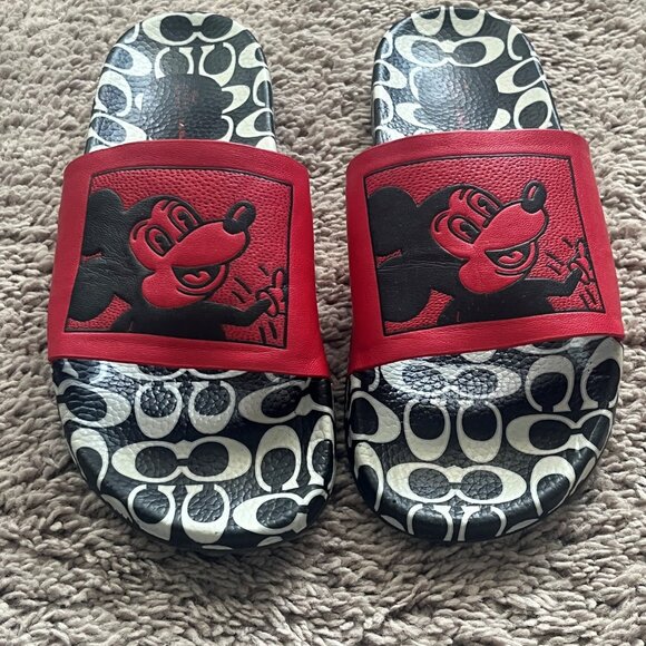 COACH Keith Haring Mickey Slide Sandals - Picture 2 of 8
